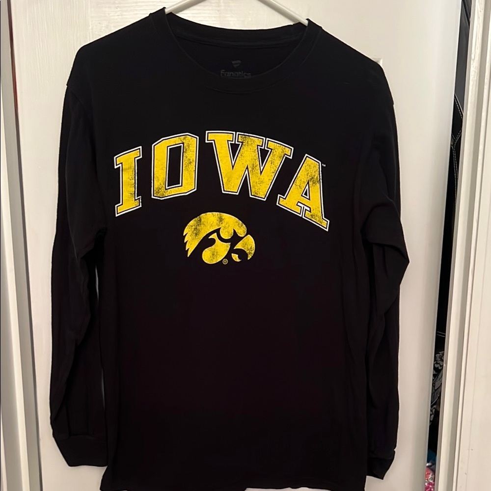 Fanatics Black and Yellow Iowa Hawkeyes Long Sleeve Shirt